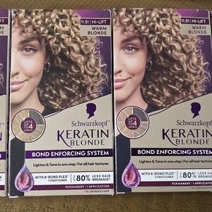 Schwarzkopf Keratin Blonde Hair Color - Warm Blonde, Set Of 4